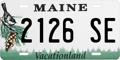 ME license plate 2126SE