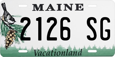 ME license plate 2126SG