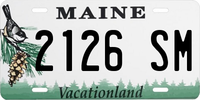 ME license plate 2126SM