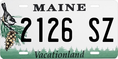 ME license plate 2126SZ