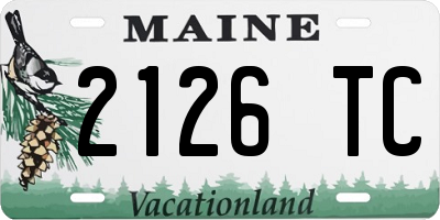 ME license plate 2126TC