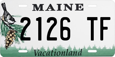 ME license plate 2126TF