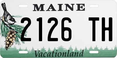 ME license plate 2126TH