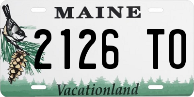 ME license plate 2126TO