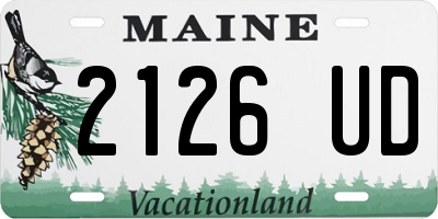 ME license plate 2126UD