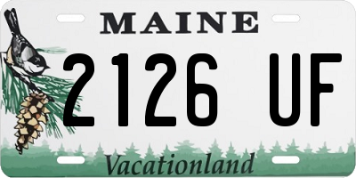 ME license plate 2126UF