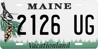 ME license plate 2126UG