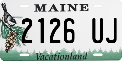 ME license plate 2126UJ