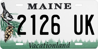 ME license plate 2126UK