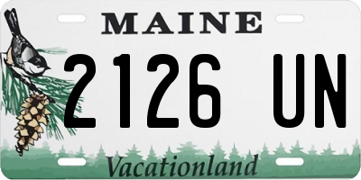 ME license plate 2126UN