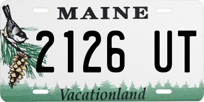 ME license plate 2126UT