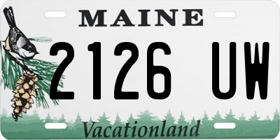 ME license plate 2126UW