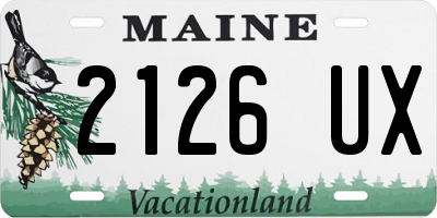 ME license plate 2126UX