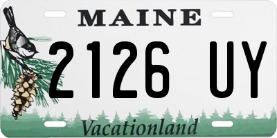 ME license plate 2126UY