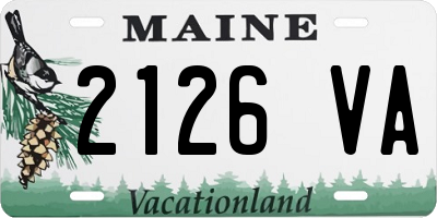 ME license plate 2126VA