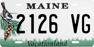 ME license plate 2126VG