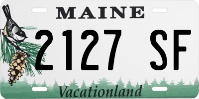 ME license plate 2127SF