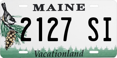 ME license plate 2127SI