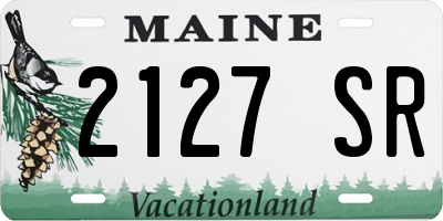 ME license plate 2127SR