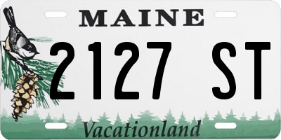 ME license plate 2127ST