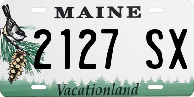 ME license plate 2127SX