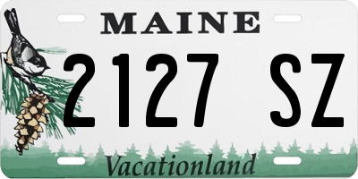 ME license plate 2127SZ