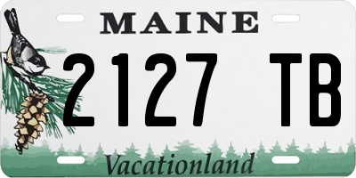 ME license plate 2127TB