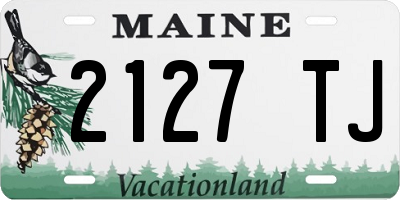 ME license plate 2127TJ