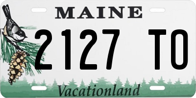 ME license plate 2127TO