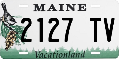 ME license plate 2127TV