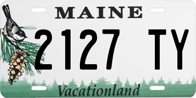ME license plate 2127TY