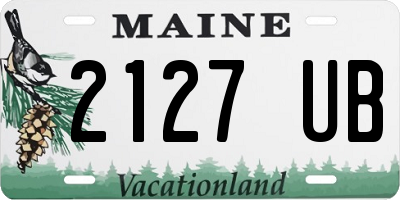 ME license plate 2127UB