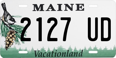 ME license plate 2127UD