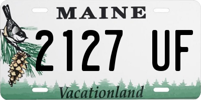 ME license plate 2127UF