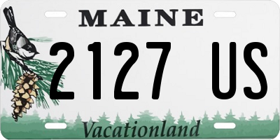 ME license plate 2127US