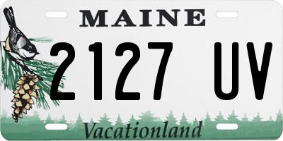 ME license plate 2127UV