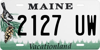 ME license plate 2127UW