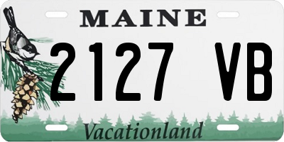 ME license plate 2127VB