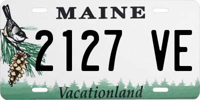 ME license plate 2127VE