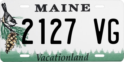 ME license plate 2127VG