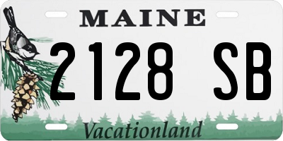 ME license plate 2128SB