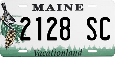 ME license plate 2128SC