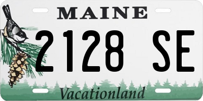 ME license plate 2128SE