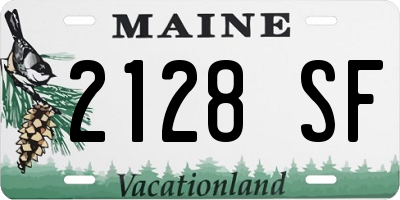 ME license plate 2128SF