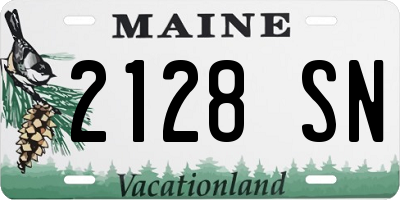 ME license plate 2128SN