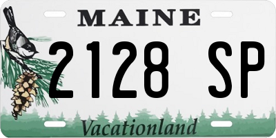 ME license plate 2128SP