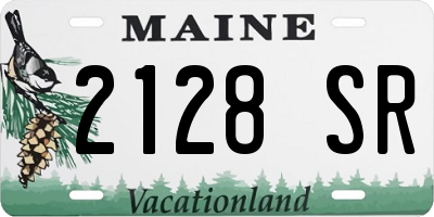 ME license plate 2128SR