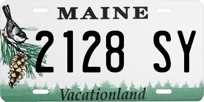ME license plate 2128SY