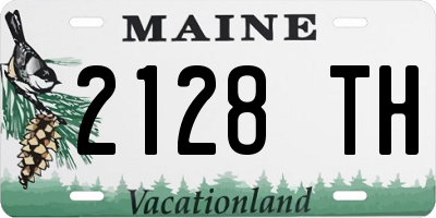 ME license plate 2128TH