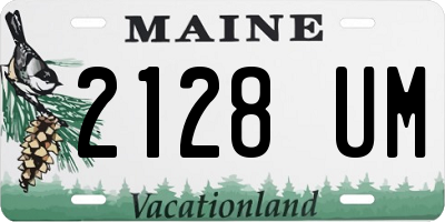 ME license plate 2128UM